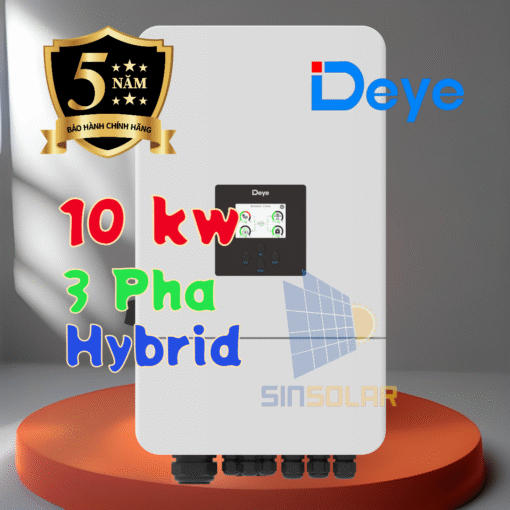 Biến tần Hybrid DEYE 10kW 3 pha, model SUN-10K-SG05LP3-EU-SM2 (Mẫu mới)