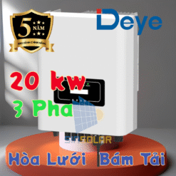 Inverter Deye hoà lưới 3 pha, 20 kW, 2 MMPT, đã bao gồm wifi. Mã: SUN-20K-G05 (chính hãng)
