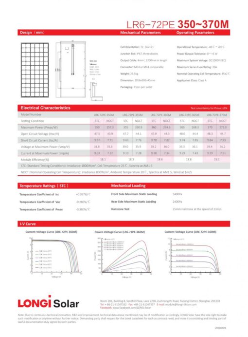 TẤM PIN NĂNG LƯỢNG MẶT TRỜI LONGI MONO 72 CELL 370W (đã qua sử dụng còn 90%) - Ảnh 2