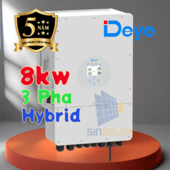 Biến tần Hybrid DEYE 8kW 3 pha, model SUN-8K-SG04LP3-EU (Chính Hãng)