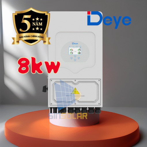 Inverter Hybrid Deye 8kW Biến tần hòa lưới có lưu trữ Deye 8kW (Chính Hãng - New)