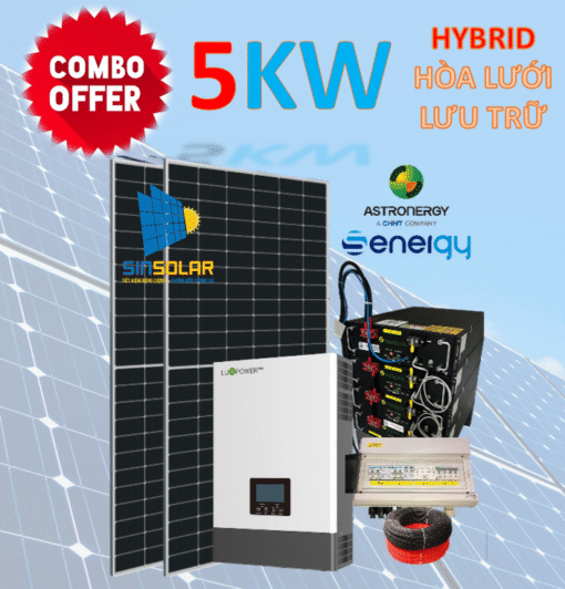 COMBO 5KW ĐIỆN MẶT TRỜI CÓ LƯU TRỮ