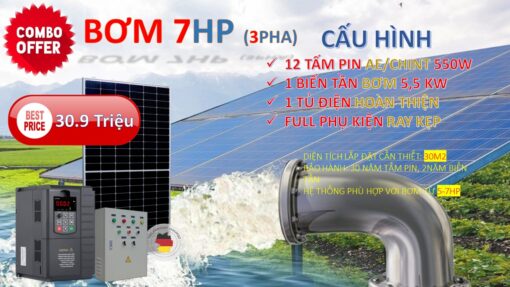 Biến tần bơm năng lượng mặt trời 5.5kW- 7HP 380V 3 pha PHAETON - Ảnh 5