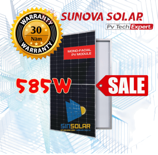 Tấm pin mặt trời N-type SUNOVA 585w