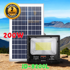 Đèn pha năng lượng mặt trời 200W JinDian JD-8200L