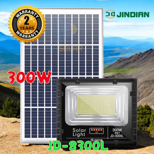 Đèn pha năng lượng mặt trời 300W JinDian JD-8300L