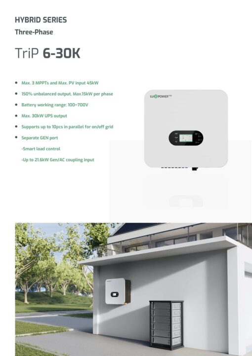 Inverter Hybrid LUXPOWER TriP 20K (TriP-20K) - Ảnh 3