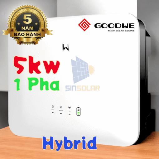 InverterHybrid Goodwe 5kW,GW5000-ES-20 1P - 220VAC Cao Cấp