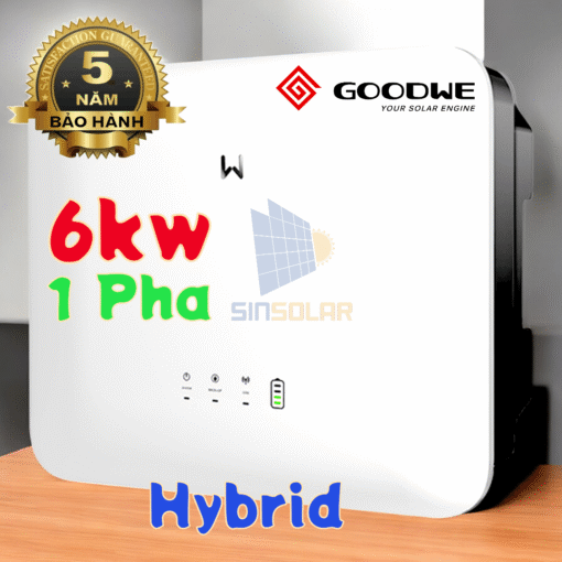 InverterHybrid Goodwe 6kW,GW6000-ES-20 1P - 220VAC Cao Cấp