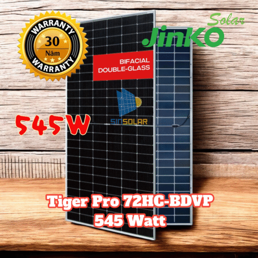 Pin Jinko 545W 2 Mặt Kính (Tiger Pro 72HC-BDVP 530-550 Watt)