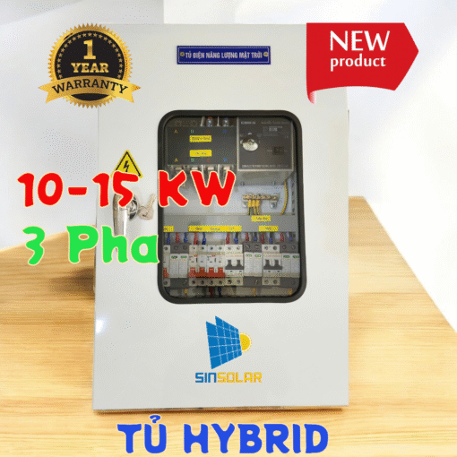 TỦ ĐIỆN NĂNG LƯỢNG MẶT TRỜI 3 PHA HYBRID 15KW (2 String)