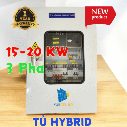 TỦ ĐIỆN NĂNG LƯỢNG MẶT TRỜI 3 PHA HYBRID 20KW (3 String)