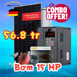 Combo Điện Mặt Trời Bơm Tưới 15Hp-3pha (15 Ngựa-11kw)