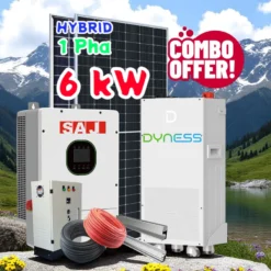 Hệ Thống Điện Mặt Trời Có Lưu Trữ 6kw