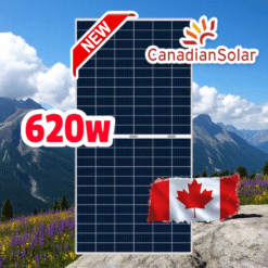 Tấm pin mặt trời N-type Canadian 620w 2 mặt kính - Cao Cấp