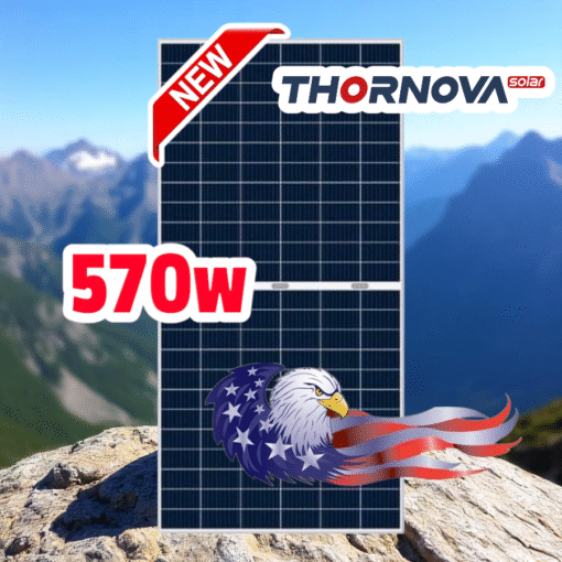 Tấm pin mặt trời N-type THORNAVA 570w (2 mặt kính)