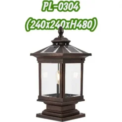 Đèn Trụ Cổng Năng Lượng Mặt Trời Oriana PL-0304 (trung)