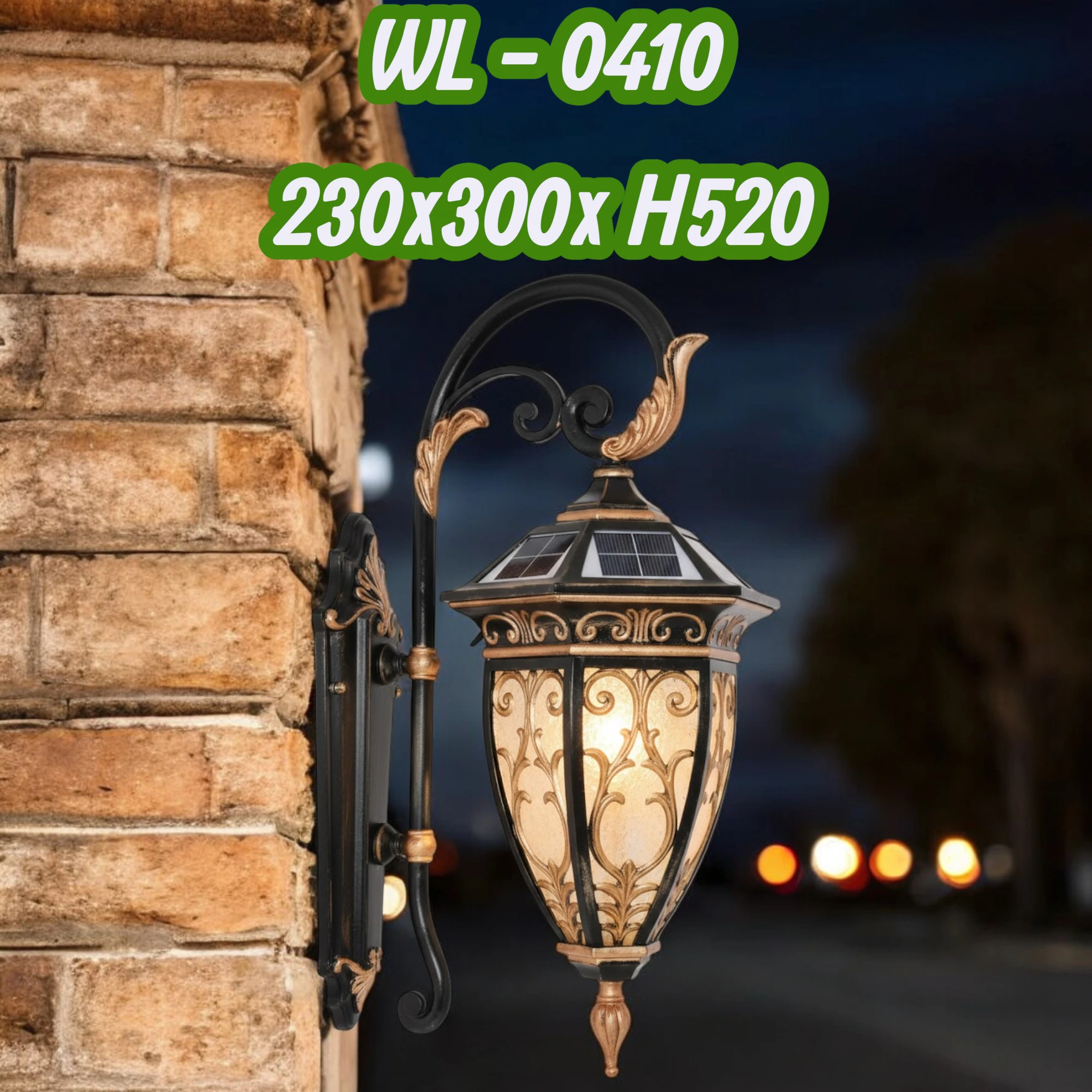 Đèn Treo Tường Năng Lượng Mặt Trời Oriana WL-0410