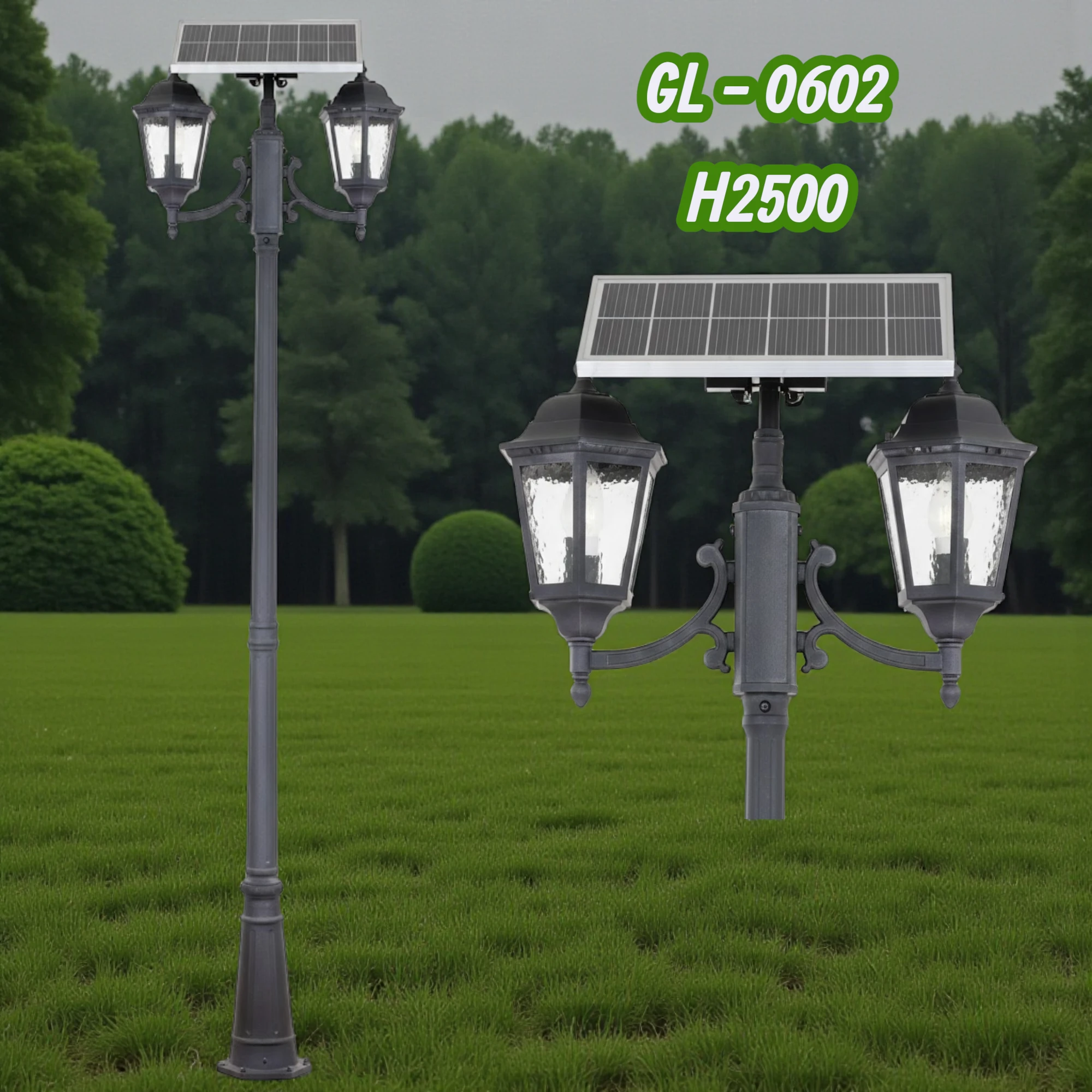 Đèn Sân Vườn Năng Lượng Mặt Trời GL-0602