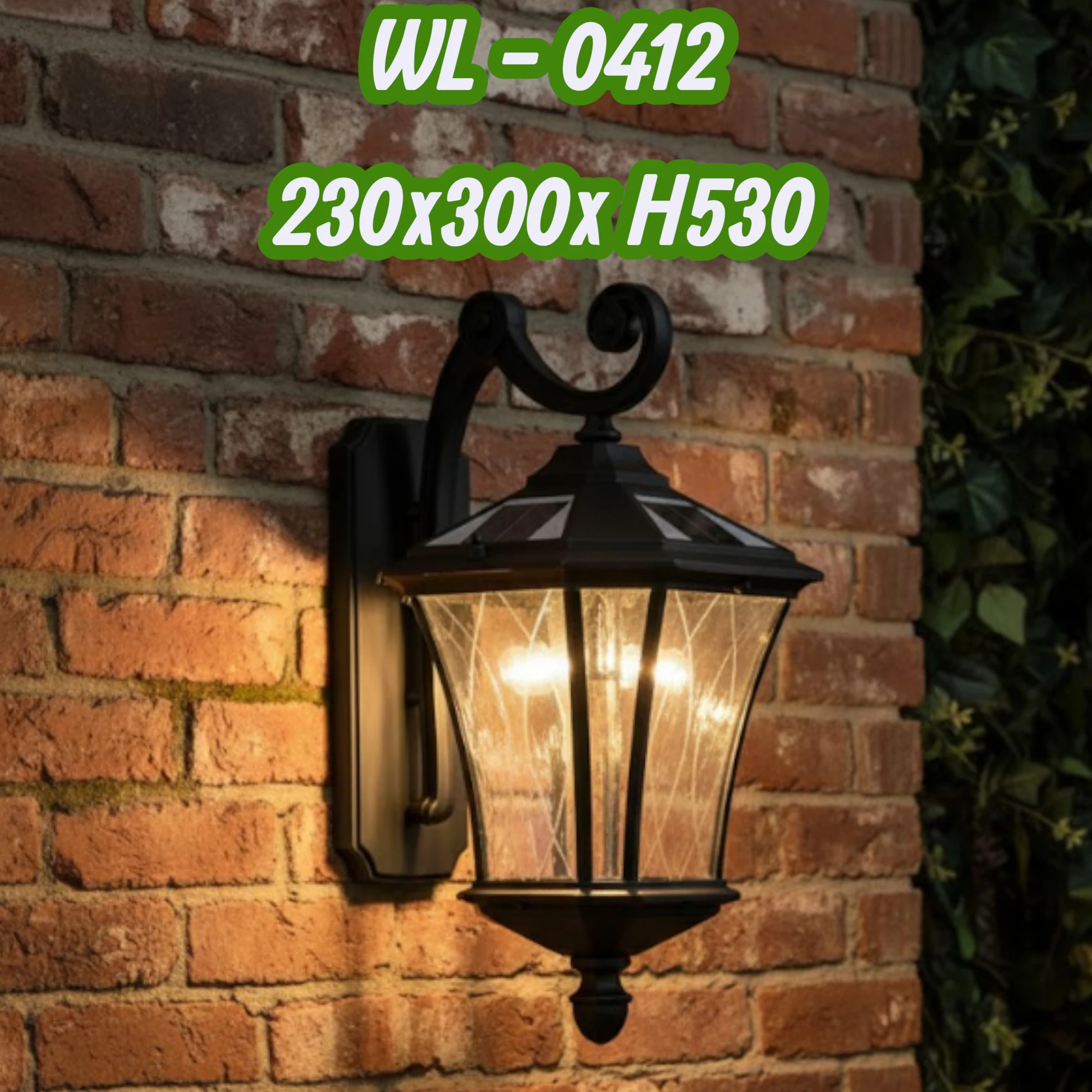 Đèn Treo Tường Năng Lượng Mặt Trời Oriana WL-0412