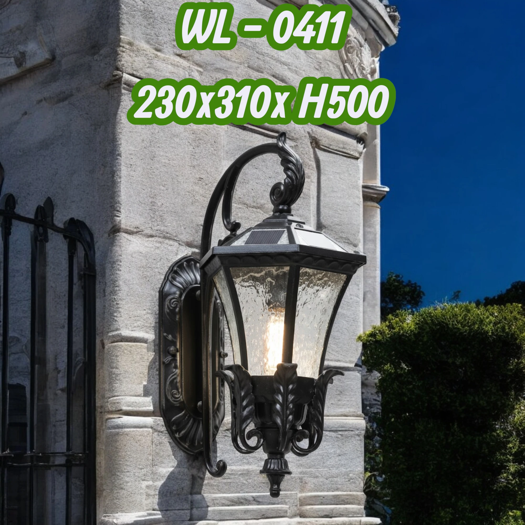 Đèn Treo Tường Năng Lượng Mặt Trời Oriana WL-0411