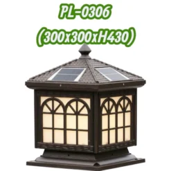 Đèn Trụ Cổng Năng Lượng Mặt Trời Oriana PL-0306 (trung)