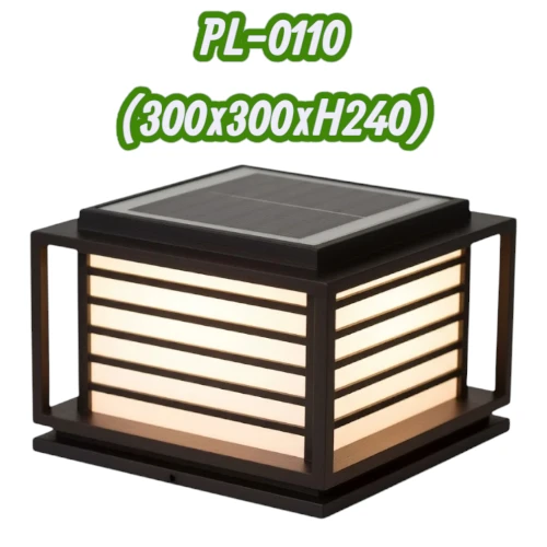 Đèn Trụ Cổng Năng Lượng Mặt Trời Oriana PL-0110 (trung)