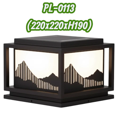 Đèn Trụ Cổng Năng Lượng Mặt Trời Oriana PL-0113 (nhỏ)