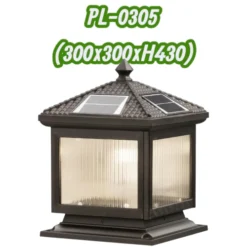 Đèn Trụ Cổng Năng Lượng Mặt Trời Oriana PL-0305 (trung)