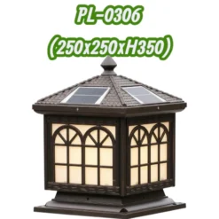 Đèn Trụ Cổng Năng Lượng Mặt Trời Oriana PL-0306 (nhỏ)