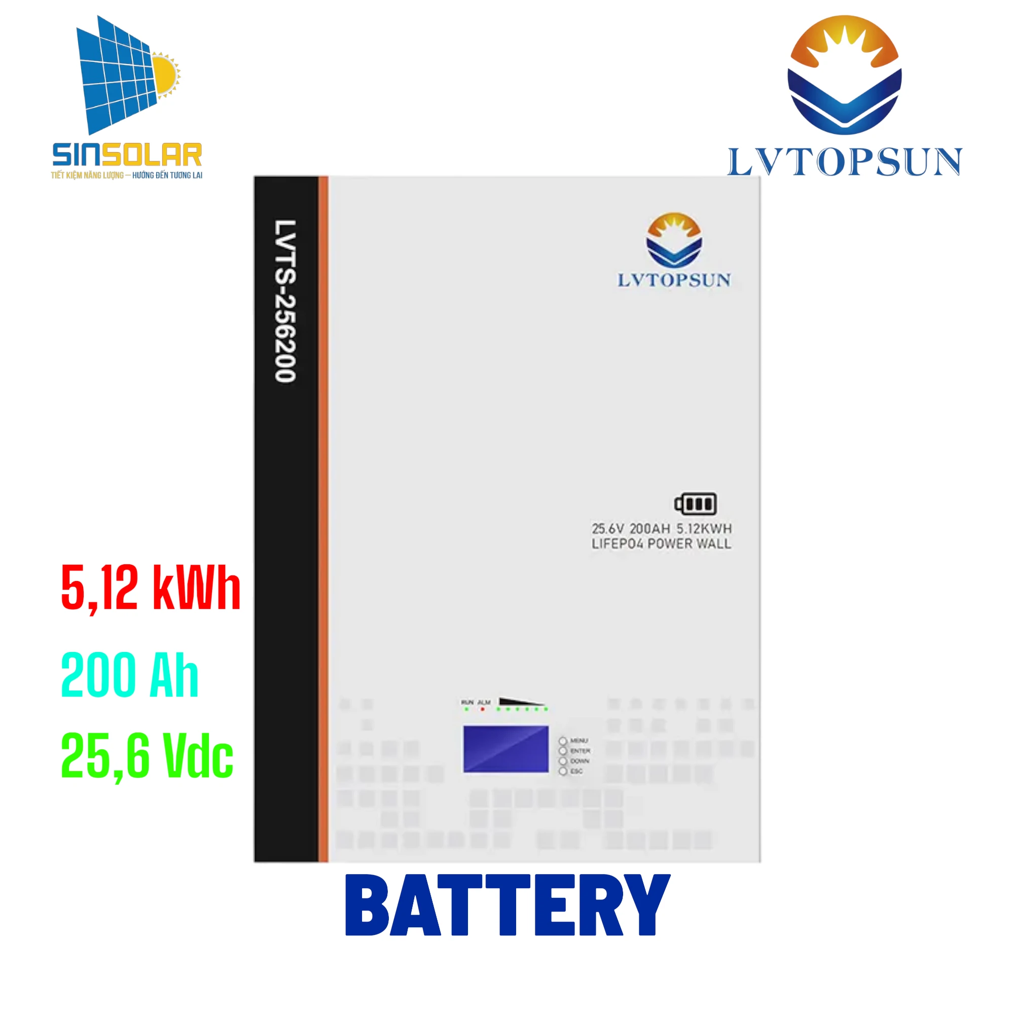 PIN LƯU TRỮ NĂNG LƯỢNG MẶT TRỜI LVTS-256200