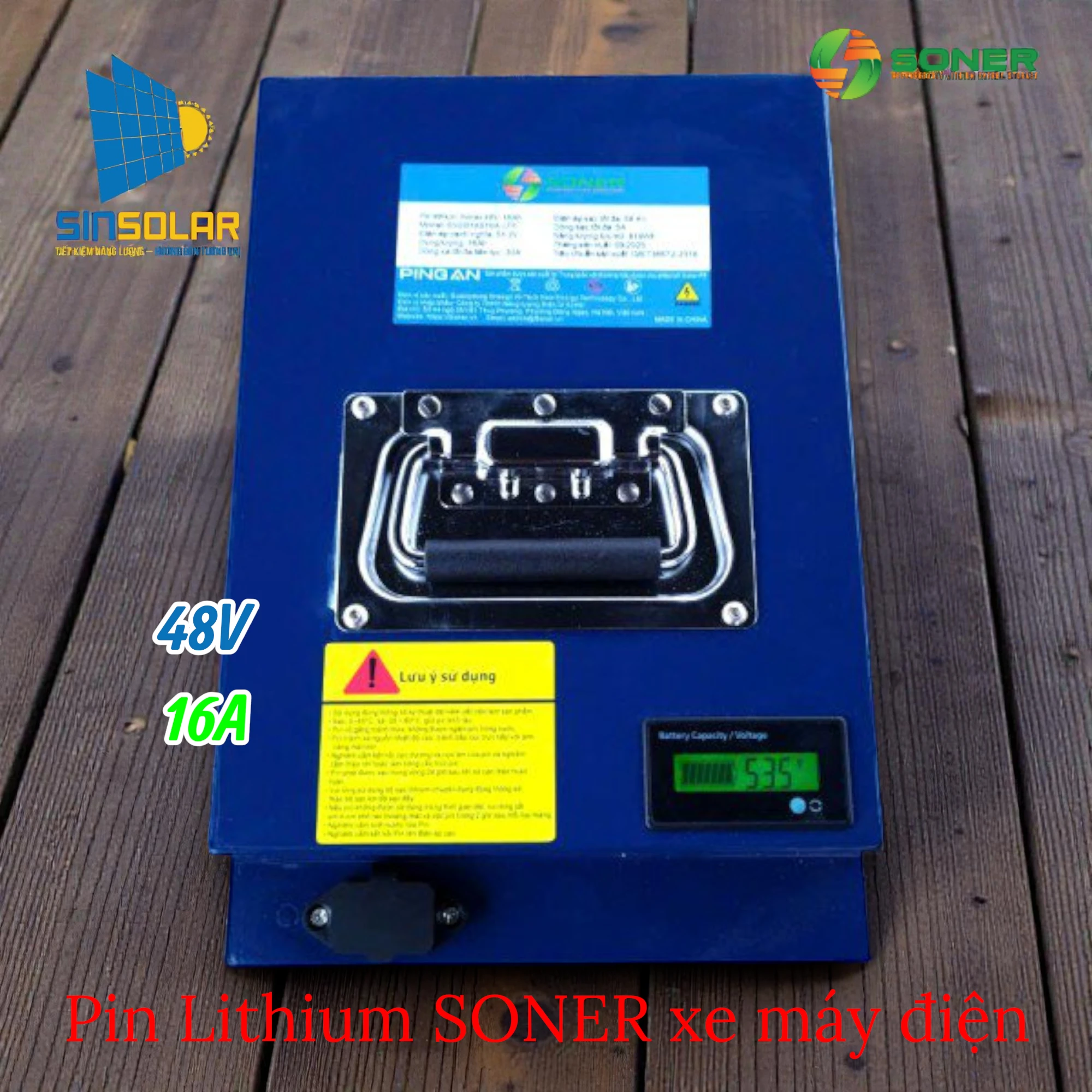 Pin Lithium SONER xe máy điện 48V 16A