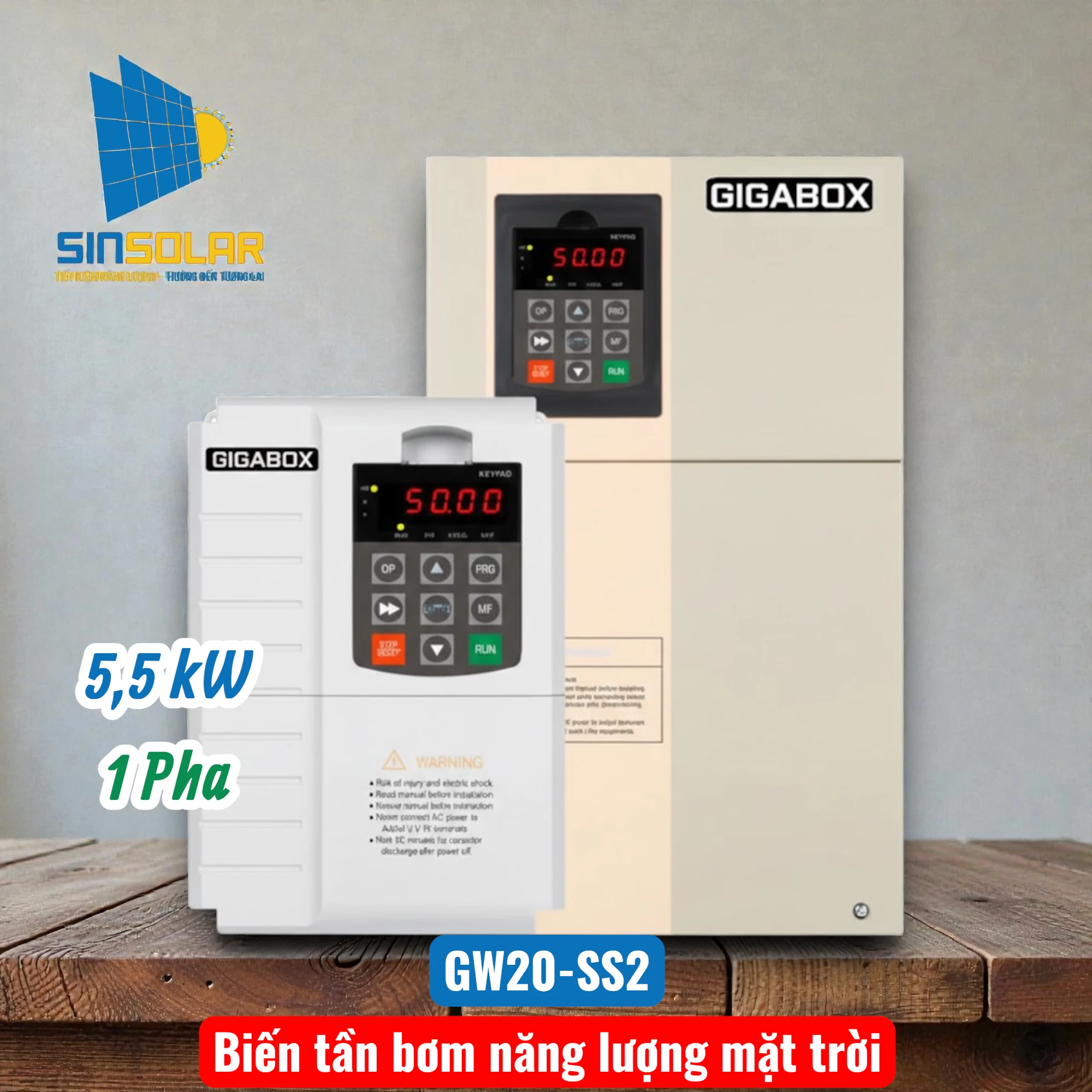 BIẾN TẦN BƠM GIGABOX 5.5KW 1PHA