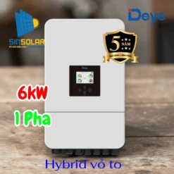 Inverter Hybrid Deye 6kw 1 pha  SUN-6K-SG05LP1-EU-SM2-P - vỏ to