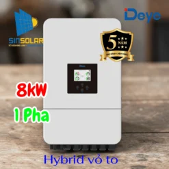 Inverter Hybrid Deye 8kw 1 pha  SUN-8K-SG05LP1-EU-SM2-P - vỏ to