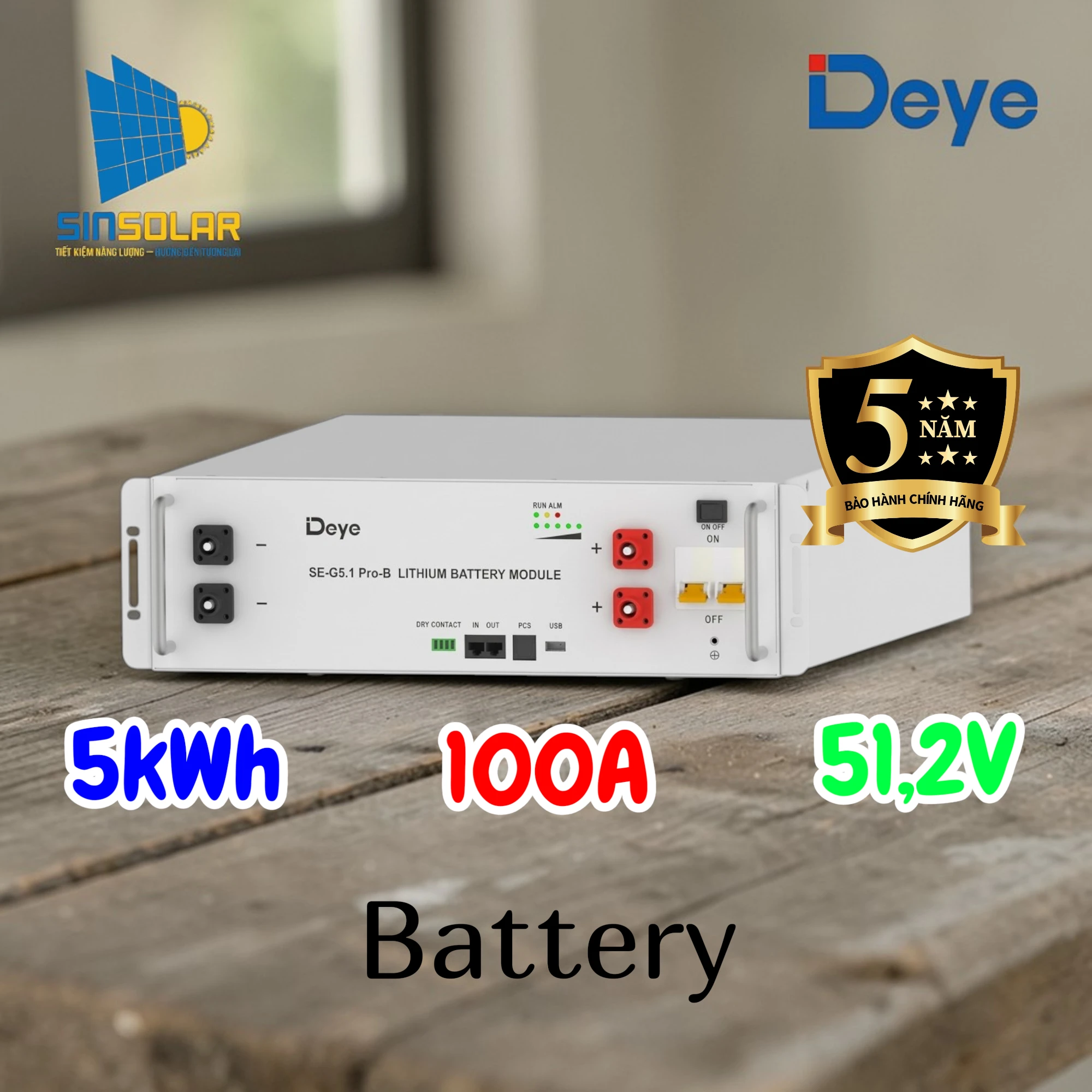Pin Lưu Trữ Deye SE-G5.1 Pro-B 5kWh