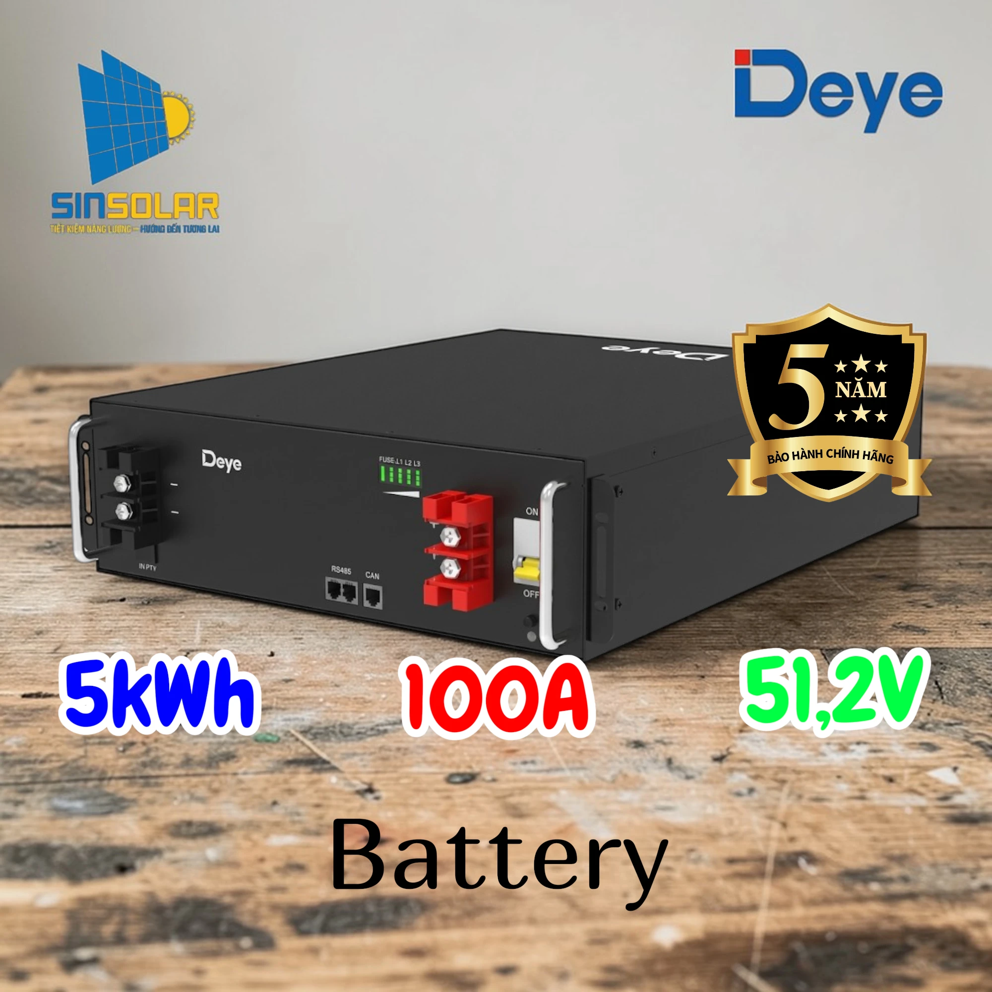 Pin Lưu Trữ Lithium Deye SE-G5.1 5kWh