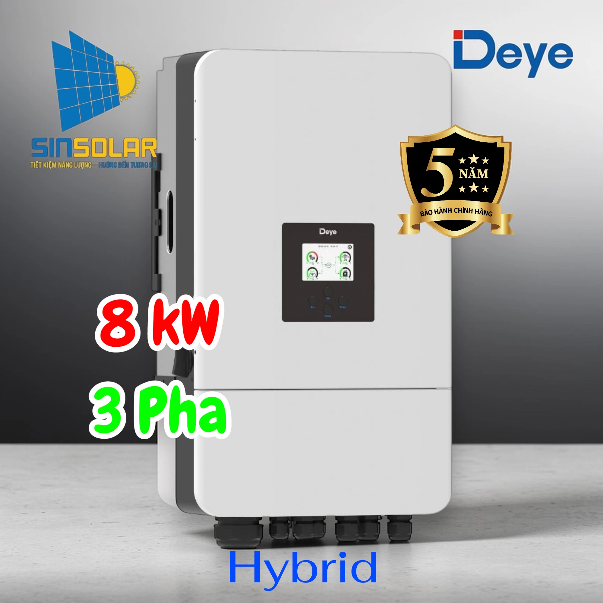 Inverter Hybrid Deye 8kw 3 pha SUN-8K-SG05LP3-EU-SM2