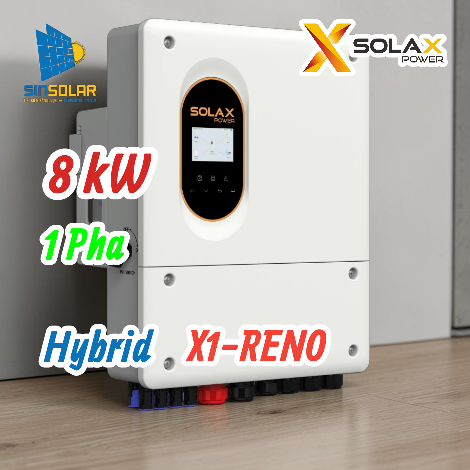 Biến tần SolaX Hybrid 8kw 1pha X1-RENO-8.0-LV