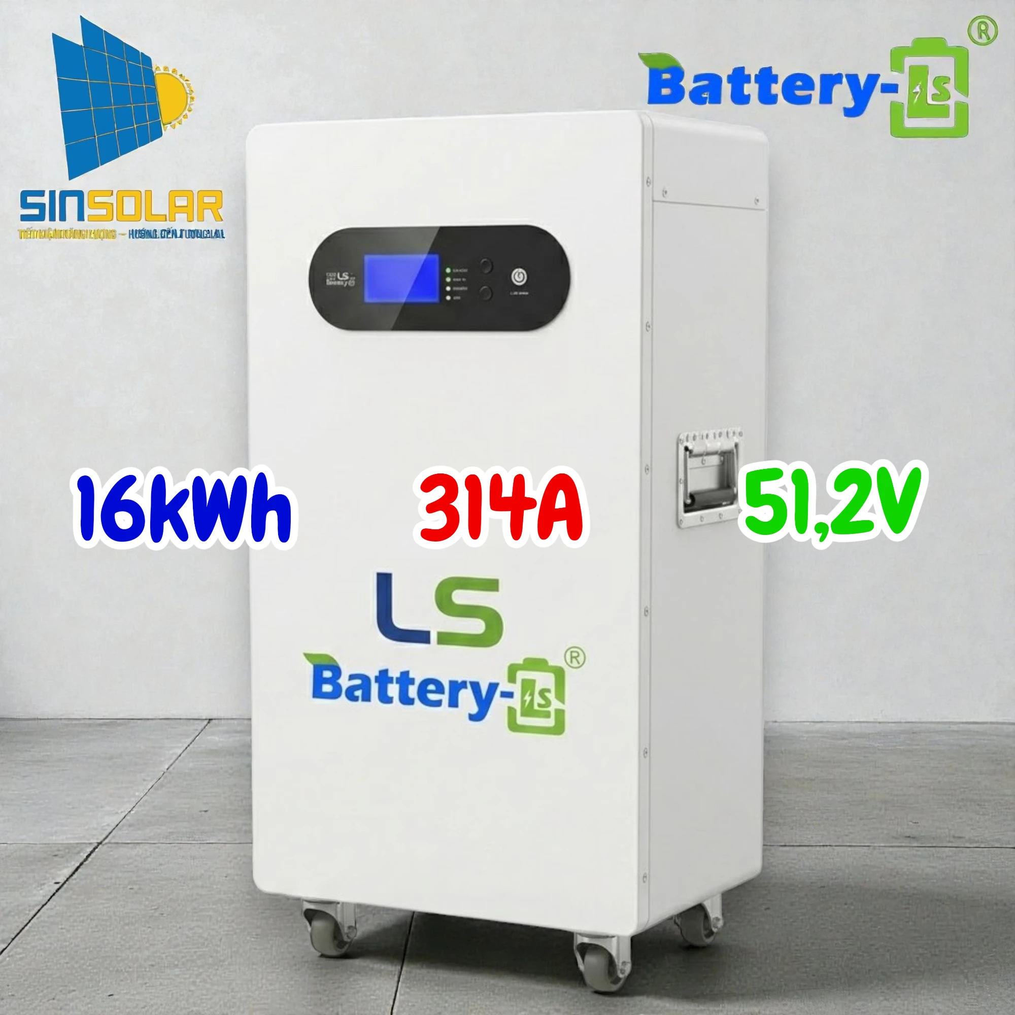 Pin Lưu Trữ LS Battery 16kWh Lithium LiFePO4 51.2V 314Ah