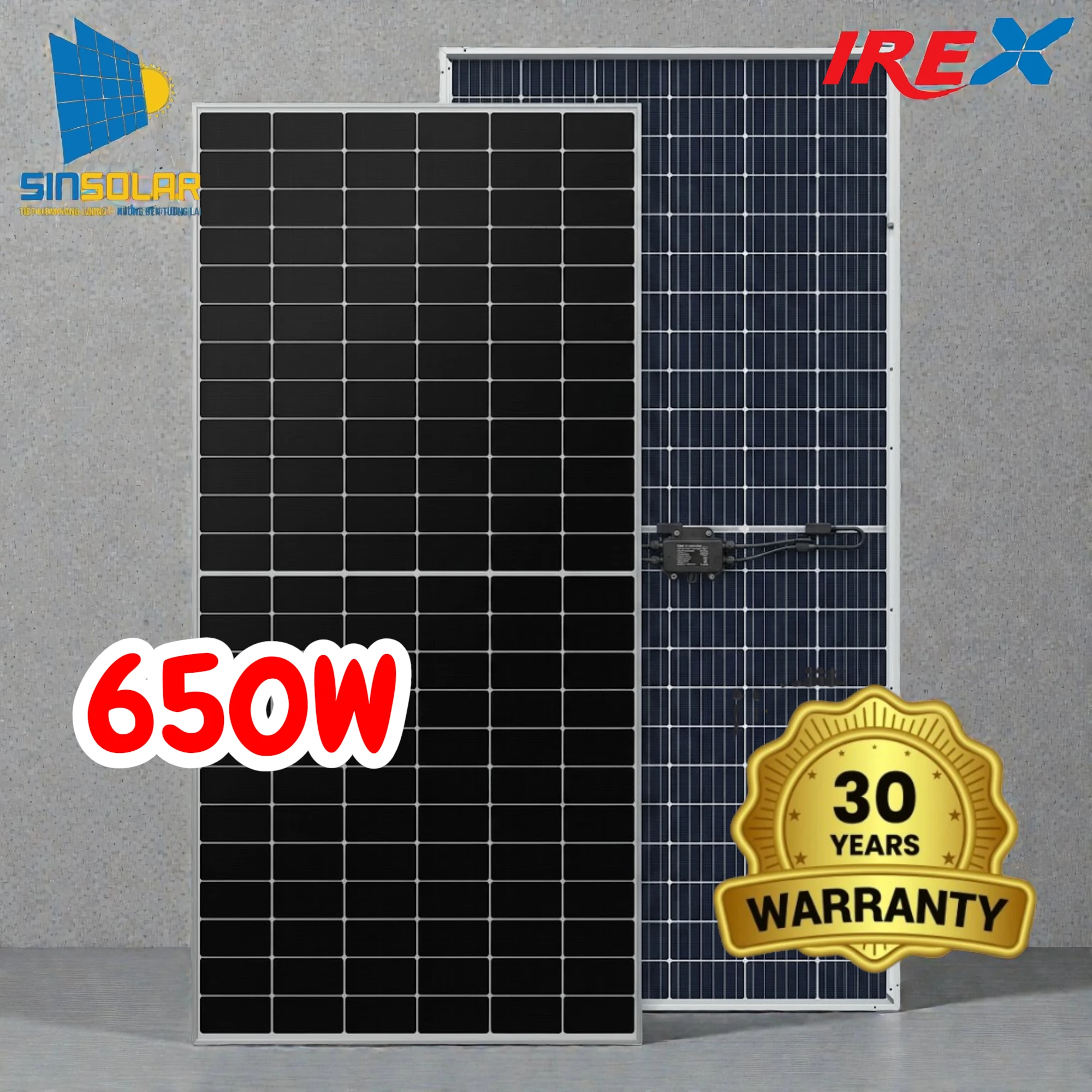 Tấm Pin Năng Lượng Mặt Trời IREX 650W IRM72HXD6-650
