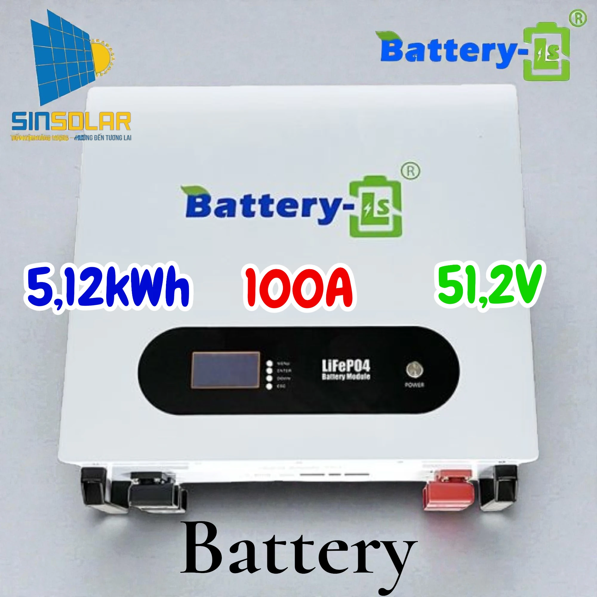 Pin Lưu Trữ LS Battery 5kWh Lithium LiFePO4 51.2V 100Ah