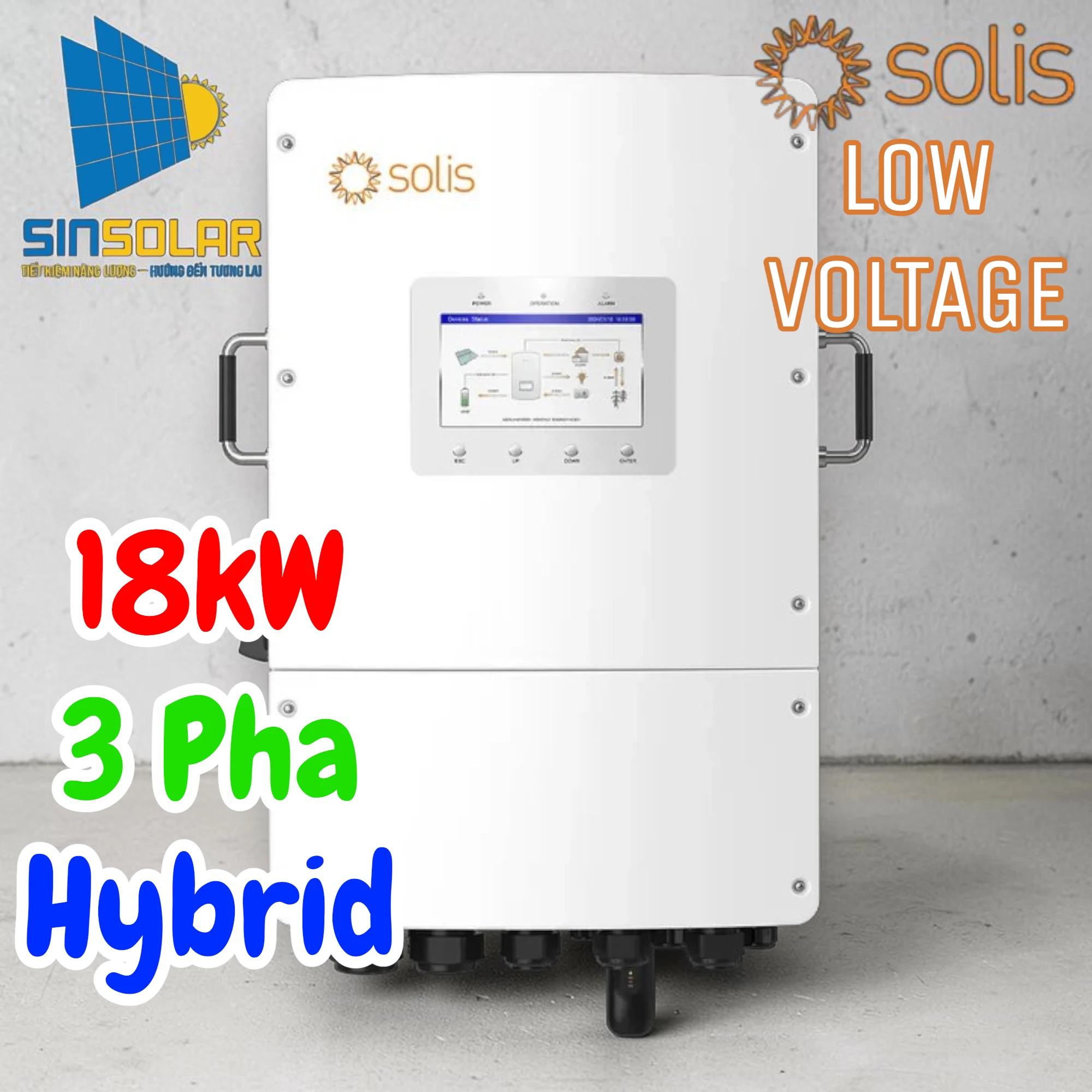Inverter Hybrid 3 Pha Solis 18kW S6-EH3P18K02-NV-YD-L