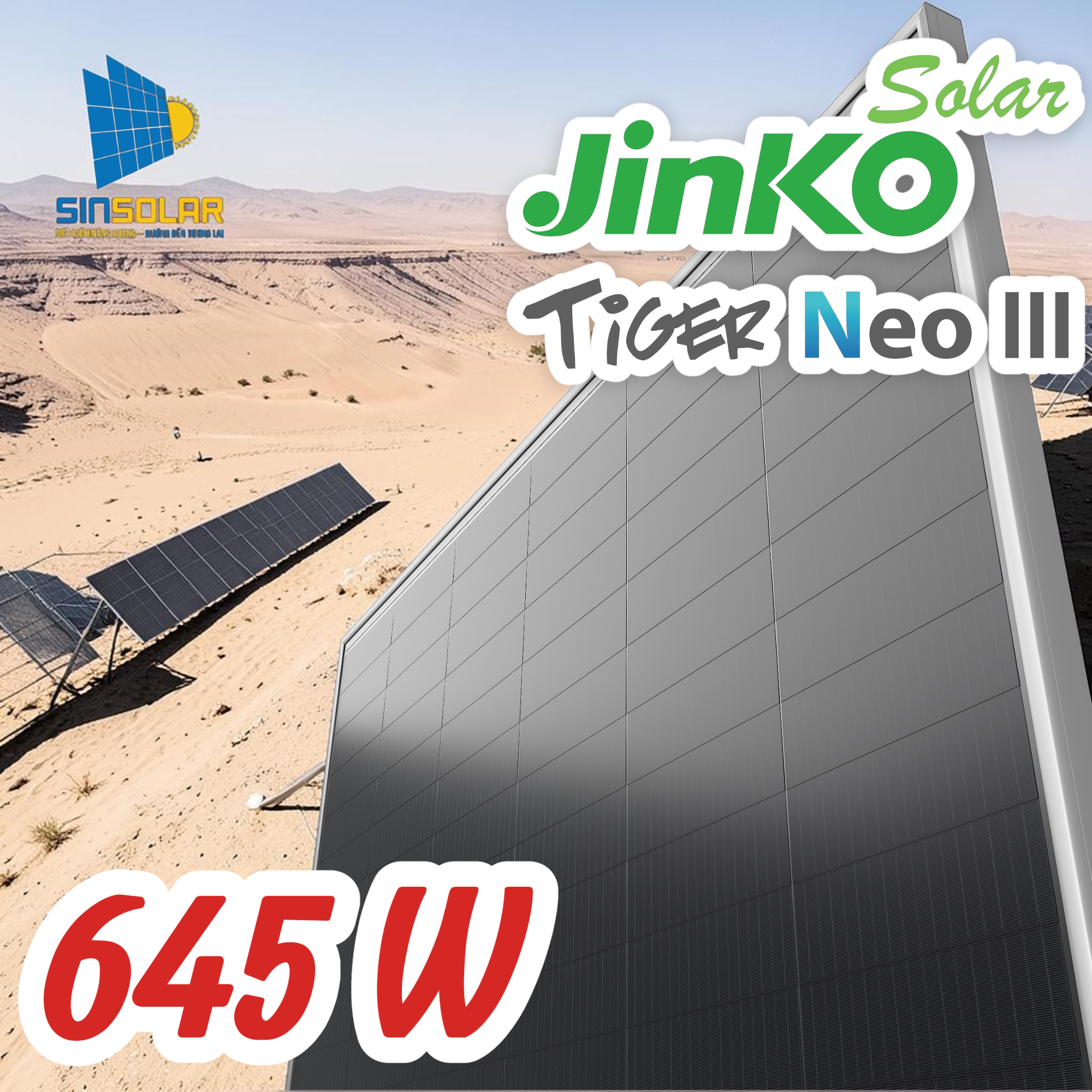 Pin Jinko 645W -66QL6-BDV Ntype Cao Cấp (2 Mặt Kính)