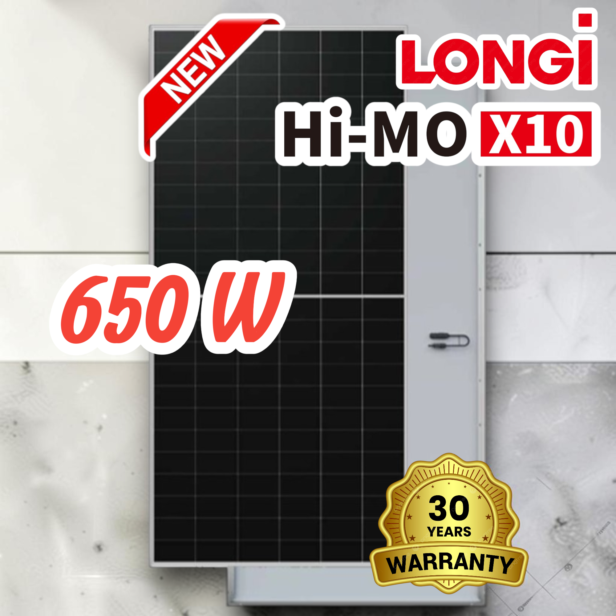Pin LONGi 650W LR7 -72HVH HIMO X10 Cao Cấp (1 Kính)