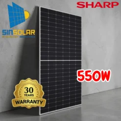 Tấm Pin Năng Lượng Mặt Trời Sharp 550W